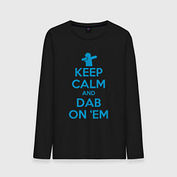 Лонгслив хлопковый мужской Keep calm and dab, цвет: черный