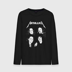 Лонгслив хлопковый мужской Metallica band, цвет: черный