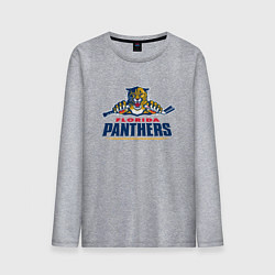 Лонгслив хлопковый мужской Florida panthers - hockey team, цвет: меланж