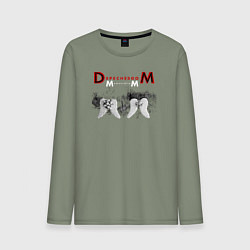 Лонгслив хлопковый мужской Depeche Mode 2023 Memento Mori - Angels 07, цвет: авокадо