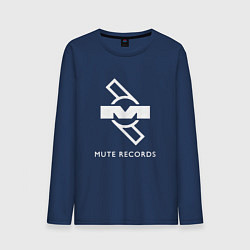 Лонгслив хлопковый мужской Depeche Mode Mute Records Logo, цвет: тёмно-синий