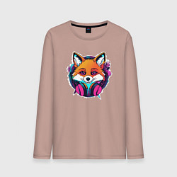 Лонгслив хлопковый мужской Neon fox, цвет: пыльно-розовый