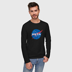 Лонгслив хлопковый мужской Pizza x NASA, цвет: черный — фото 2