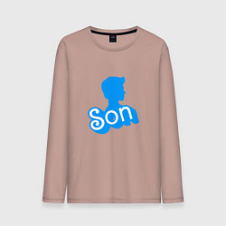 Лонгслив хлопковый мужской Сын - силуэт Кена, цвет: пыльно-розовый