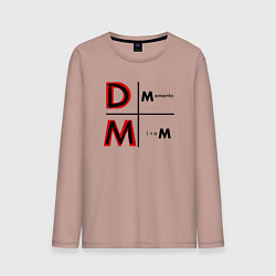 Лонгслив хлопковый мужской Depeche Mode - Memento Mori Logo, цвет: пыльно-розовый
