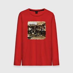 Лонгслив хлопковый мужской Pantera cowboys from hell, цвет: красный