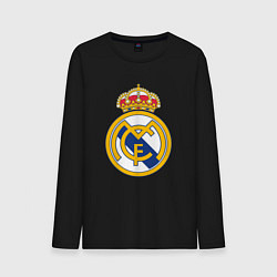 Лонгслив хлопковый мужской Real madrid fc sport, цвет: черный