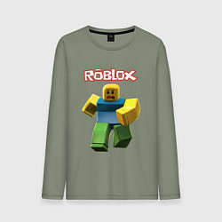 Лонгслив хлопковый мужской Roblox бегущий персонаж, цвет: авокадо