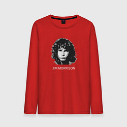 Лонгслив хлопковый мужской Tribute to Jim Morrison one, цвет: красный