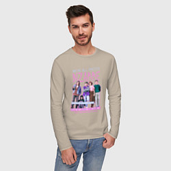 Лонгслив хлопковый мужской Клуб Завтрак с цитатой из фильма, цвет: миндальный — фото 2