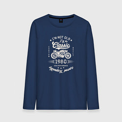 Лонгслив хлопковый мужской Классика 1980, цвет: тёмно-синий