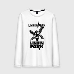 Лонгслив хлопковый мужской LP - hybrid theory, цвет: белый