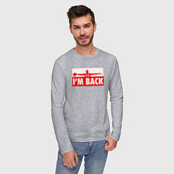 Лонгслив хлопковый мужской Возвращение Джордана, цвет: меланж — фото 2
