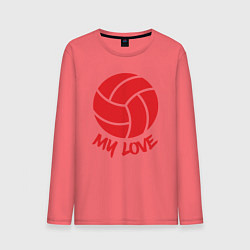 Мужской лонгслив Volleyball my love