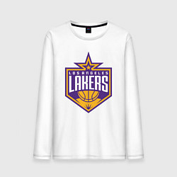 Лонгслив хлопковый мужской Los Angelas Lakers star, цвет: белый