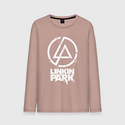 Лонгслив хлопковый мужской Linkin Park - white, цвет: пыльно-розовый