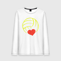 Лонгслив хлопковый мужской Volley love, цвет: белый