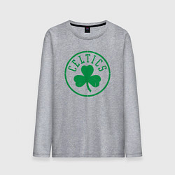 Лонгслив хлопковый мужской Boston Celtics clover, цвет: меланж