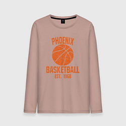 Лонгслив хлопковый мужской Phoenix basketball 1968, цвет: пыльно-розовый