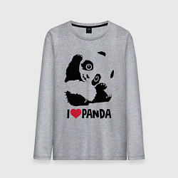 Мужской лонгслив I love panda