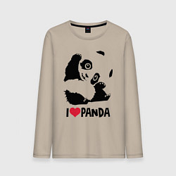 Мужской лонгслив I love panda