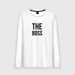 Лонгслив хлопковый мужской The boss - Couple, цвет: белый