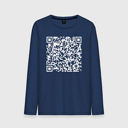 Мужской лонгслив Qr код на песню Never Gonna Give You Up