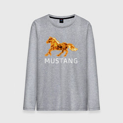 Лонгслив хлопковый мужской Mustang firely art, цвет: меланж