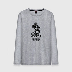 Лонгслив хлопковый мужской Mickey classic: origin 1928, цвет: меланж