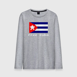 Лонгслив хлопковый мужской Free Cuba, цвет: меланж