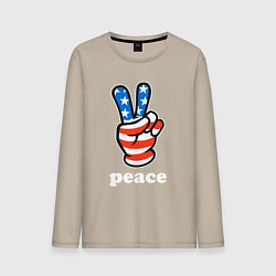 Мужской лонгслив USA peace