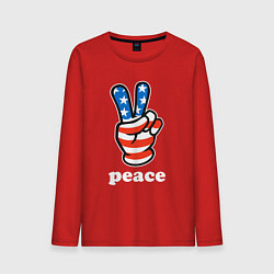 Мужской лонгслив USA peace