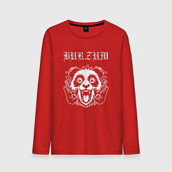Лонгслив хлопковый мужской Burzum rock panda, цвет: красный