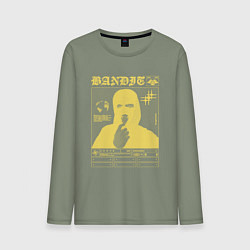 Лонгслив хлопковый мужской Bandit streetwear, цвет: авокадо