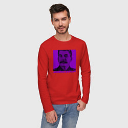 Лонгслив хлопковый мужской Joseph Stalin, цвет: красный — фото 2