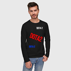 Лонгслив хлопковый мужской Dota 2 любитель, цвет: черный — фото 2