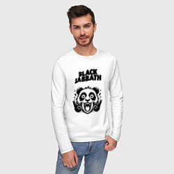 Лонгслив хлопковый мужской Black Sabbath - rock panda, цвет: белый — фото 2