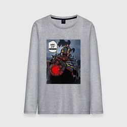 Лонгслив хлопковый мужской Helldivers 2: Give me a Drop, цвет: меланж