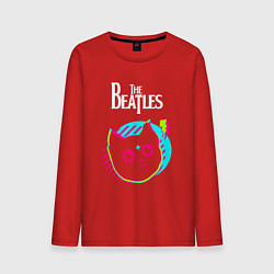 Мужской лонгслив The Beatles rock star cat