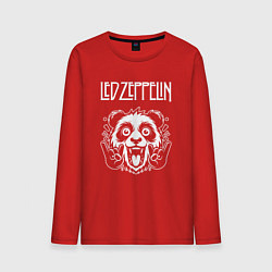 Лонгслив хлопковый мужской Led Zeppelin rock panda, цвет: красный