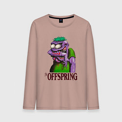 Лонгслив хлопковый мужской The Offspring bite me, цвет: пыльно-розовый