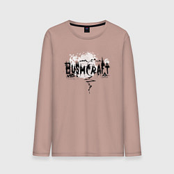 Лонгслив хлопковый мужской Бушкрафт - навигация, цвет: пыльно-розовый
