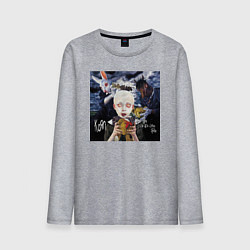 Лонгслив хлопковый мужской Korn - See You on the Other Side, цвет: меланж