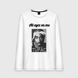 Лонгслив хлопковый мужской 2pac Art All eayz on me, цвет: белый