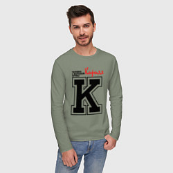 Лонгслив хлопковый мужской Кирилл человек с большой буквы, цвет: авокадо — фото 2