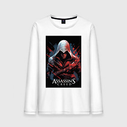 Мужской лонгслив Assassins creed красные пятна