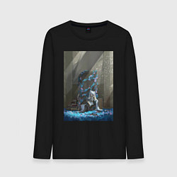 Лонгслив хлопковый мужской Провожающая в последний путь Фрирен, цвет: черный