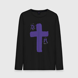 Лонгслив хлопковый мужской Depeche Mode - sofad cross, цвет: черный
