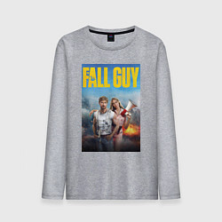 Лонгслив хлопковый мужской Ryan Gosling and Emily Blunt the fall guy, цвет: меланж