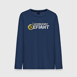 Лонгслив хлопковый мужской Xdefiant logo, цвет: тёмно-синий